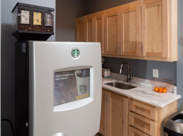 Starbucks station in clubhouse